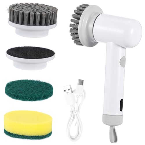 PAMINGONO Brosse De Nettoyage Électrique sans Fil Nettoyeur Multi- avec Têtes Remplaçables pour Nettoyage Et Pratique La Salle De Bain Cuisine