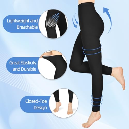 Image of Compression Pantyhose for Women & Men, Medical Graduated Compression Stockings, Compression Tights
