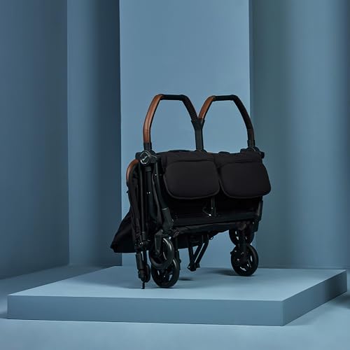 Silver Cross Jet Double - Full Size Side by Side Double Infant & Toddler Stroller - Lightweight, Compact & Easy to Fold, with All-Terrain Wheels – Disney Park Approved, Space Black