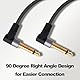 YARCHONN 6,35mm 1/4 Splitter Audio Y Kabel 1/4 Zoll TRS Stereo Buchse auf Dual Mono TS Stecker Rechtwinkel Audio Konverter Adapterkabel für Instrument Verstärker Mixer Instrumente-30cm/11.8in