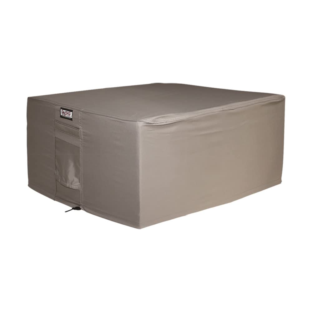 Wetterschutz für Lounge Hocker 60 x 60 H: 45 cm | Atmungsaktiv | Wasserdicht | UV - beständig | Doppelt genähte, PU-versiegelte Naht | Elastischer Kordelzug |