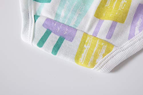 Winging Day Girls' Cartoon Cotton 6-Pack Hipster Assorted Prints Briefs Size 8 #TOP6