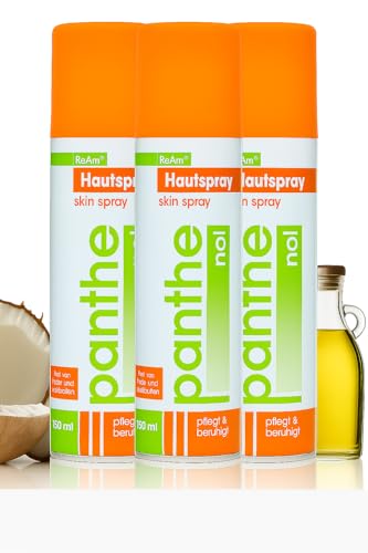 ReAm | Panthenol Hautspray | Für strapazierte und gereizte Haut | Effektive Unterstützung bei Regeneration der Haut | Mit besonders hohen Anteil an hautpflegendem Panthenol (ca. 5%) | 3 x 150ml
