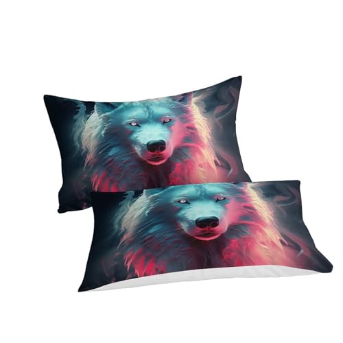 Housse de couette loup-garou 3D avec fermeture éclair 260x220 - 3