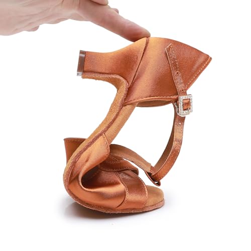 Rosefinch Women's Latin Dance Shoes Satin Professional Ballroom Salsa Wedding Dancing Shoes3