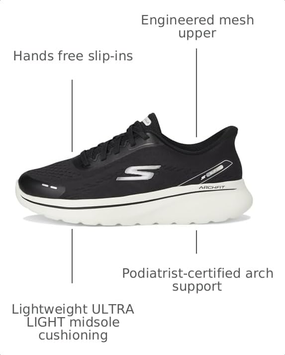 Image of Skechers Women's Go Walk Arch Fit N-Joy Emory Hands Free Slip-ins
