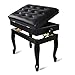 XIAOPENG Sgabello per Pianoforte Regolabile da Banco con Vano Porta Musica Sgabello per Pianoforte con Panca per Studenti in Pelle Traspirante