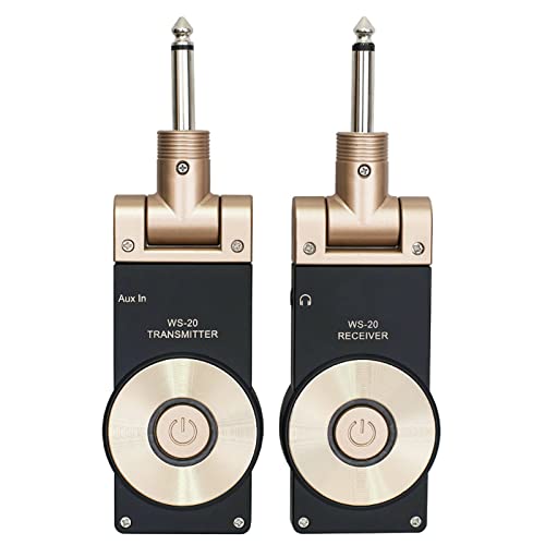 Sistema inalámbrico de guitarra recargable de 2.4G con transmisor y receptor, tiempo de trabajo de 8 horas miniatura 1
