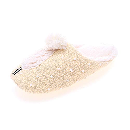 LIANGXIEW Baumwollpantoffeln,Damen Gelb Hausschuhe Frauen Mode Winter Cartoon Schafe Rutsch Plüsch Home Baumwolle Schuhe Casual Schuhe Frauen Slipper Nähen Cover
