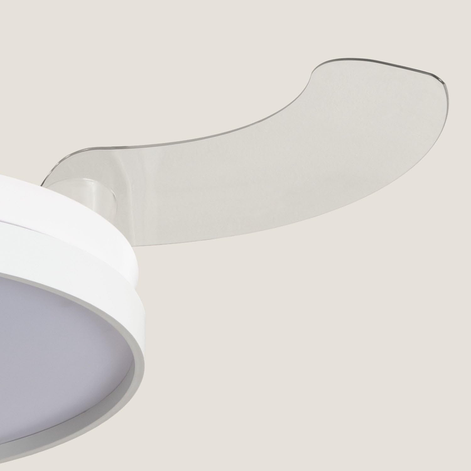 LEDKIA LIGHTING Ventilador de Techo Kaios Blanco con Luz LED CCT 2560 lm; Motor DC 30W Silencioso y Eficiente; Aspas Retráctiles; 6 Velocidades; 106 cm; Mando a Distancia; Salón y Dormitorio 10-20 m² | Con luz LED CCT 2560 lm, motor DC 30 W silencioso y e