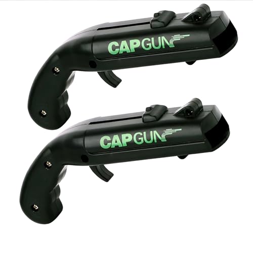 Cap Gun Bottle Opener Funny Shooting Gun Creative Opener for Family Gatherings Party Games Bar Outdoor BBQ Cool Gifts for Fathers Day Birthday Christmas (2 Black)