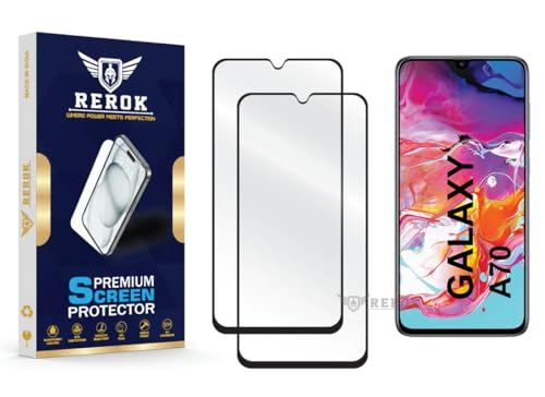 Image of Gorilla Tempered Glass Screen Protector Compatible with Samsung Galaxy A70 [Pack of 2] | Edge-to-Edge, Bubble-Free, Case Friendly, Easy Installation Kit