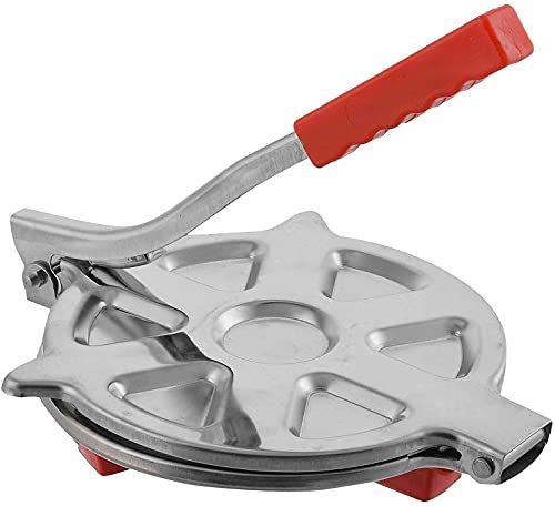 Image of Stainless Steel Puri Maker Press Machine with Handle, Manual Stainless Steel Roti Press, Papad /Khakhra /Chapati Maker (Pack of 1 | Multicolor)