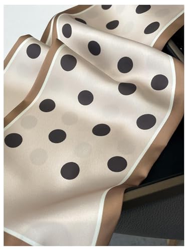 WDIRARA Women's Polka Dots Silk Scarf Satin Head Bandana Fashion Headband Sleeping Hair Wraps4