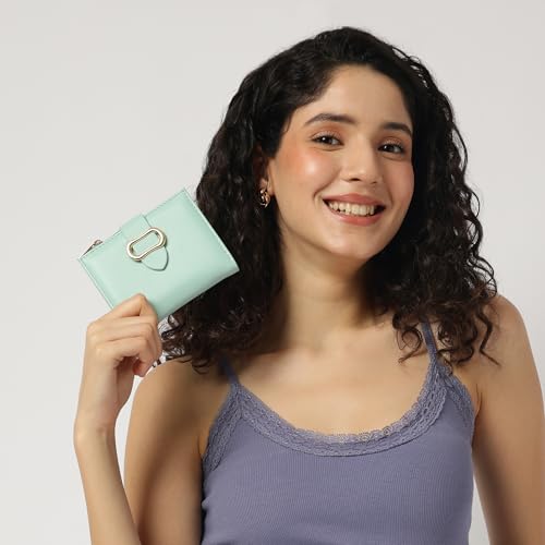 Image of Fastrack Women's Buckle Flap Two-Fold Wallet | Multiple Card Slots, Cash Slots, Zip Coin Pocket, Buckle Design Flap | Stylish & Secure | 6 Months Warranty