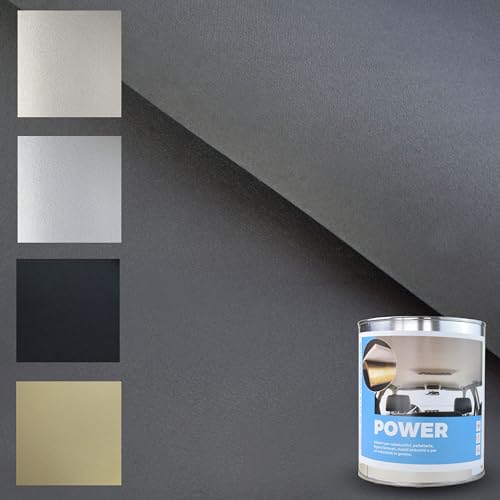 TENDAGGIMANIA Tessuto Cielo Auto Kit + Colla Spray/Pennello Alte Temperature -Modello Vellutino Colore Piombo 187 - Misure L.2,5 MT X H.1,5 MT Ripara Tetto Auto Scollato