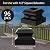 12 Pcs Iron Baluster Shoes Stair Flat Shoe with Screw for 1/2 Inch Square Scroll Basket Twist Knuckle Staircase Balusters Metal Spindle Railing, Satin Black (12)