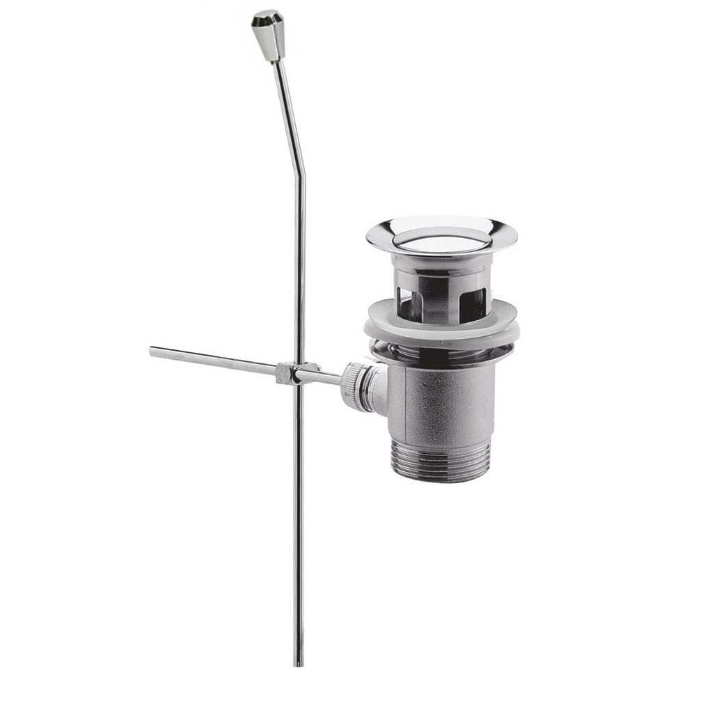Nes Home Basin Sink Pop-Up Waste Plug Push Pull Rod Lever Kit Bathroom Chrome Finish