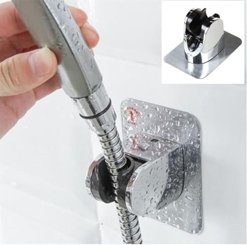 Soporte de cabezal de ducha ajustable y universal de ABS para pared de baño 6