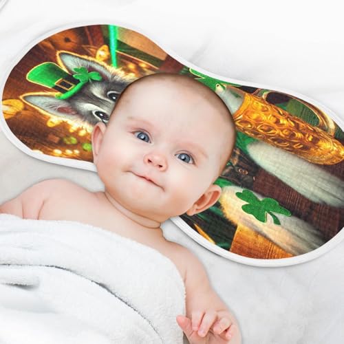 St Patricks Dog Golden Baby Burp Cloths Muslin Burp Cloths Soft Burp Cloth Burp Rags Cotton Burp Clothes Absorbent for Girl Unisex Boy Newborn 1 Pack 22x11 Inches4