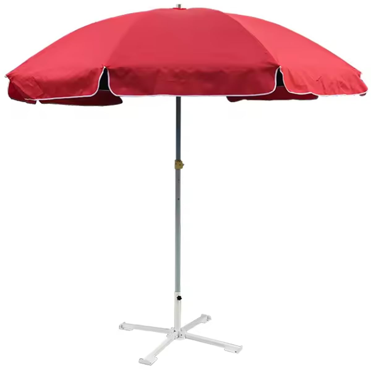 RAINPOPSON Outdoor Garden Umbrella With Stand Big Size Patio Garden Umbrella (Red) 7Ft