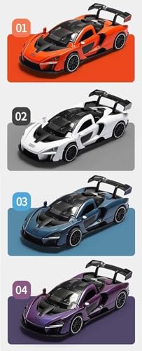Image of Kiddie Galaxia McLaren Senna Sport 1:32 Scale Model Car Exclusive Alloy Metal Car Die-cast Scale Model Pullback Toy with Openable Doors & Light Music Best Gifts Toys Kids【Colors as Per Stock】