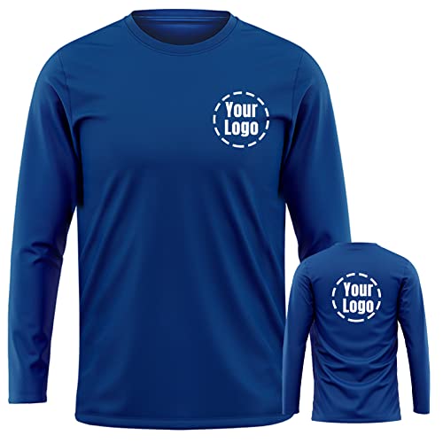 YOWESHOP Reflective Safety Long Sleeve Shirt-High Visibility Custom Work Shirts for Men?Royal Blue XL