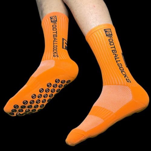 Image of Anti-Slip Sports Socks with Rubber Grip - High-Tech Breathable Cricket, Football, Yoga Socks for Men & Women | Athletic Socks for Gym, Running