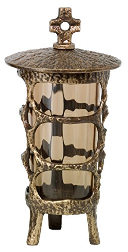 Grablaterne, Grablicht, Grablampe, Grableucht Leni (Bronze pat.)