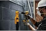 Perceuse à percussion compacte DEWALT 20V MAX* XR (outil nu) (DCD805B), Jaune