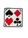 Handmade Playing Card Coasters - Set of 4 - Needlepoint - Cork Backing