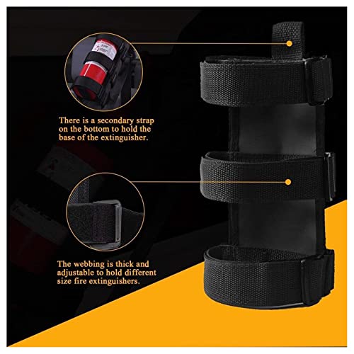 Adjustable Roll Bar Fire Extinguisher Mount Holder 3 Lb For Jeep Wrangler Unlimited Cj Yj Lj Tj Jk Jku Jl Jlu 4Xe,(Black, Without Pattern) #TOP4