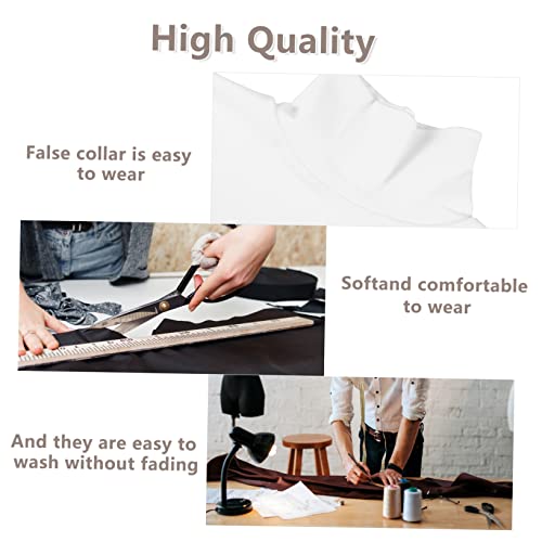 SOIMISS 1 Unidade Gola Falsa Gola Alta Mulheres Suéter Gola Pulôver Gola De Terno Falso Gola Alta Di