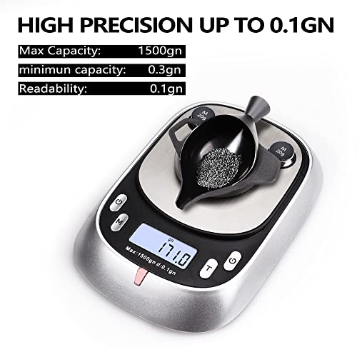 Fuzion Ufo-1500 Reloading Scale, 0.1 Gn Readability Powder Scale, Grain Scale, Precision Digital Reloading Kit With 7 Weighing Modes And Accessories #TOP2