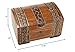 Polish Handmade Wooden Brass Clad Chest Jewelry Keepsake Box w/ Lock and Key