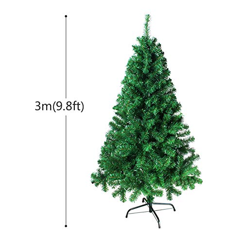 Zpee Pvc Christmas Tree Bare Tree, Artificial Pine Tree With Metal Stand Easy To Assemble Xmas Decoration Unlit Suitable For Indoor-3M(9.8Ft) #TOP4
