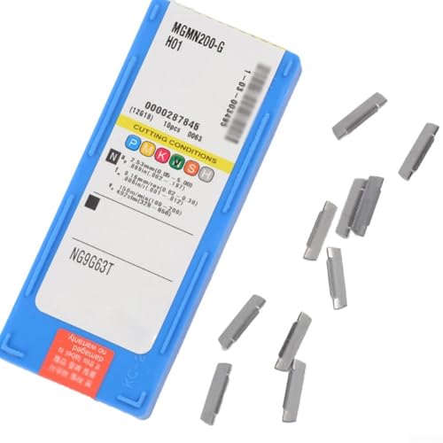 2.0mm Carbide Grooving Insert for Aluminum Machining - High Finish Cutting Tool, Finishing & Finishing, MGMN200-G Replacement Blade, 10-Pack
