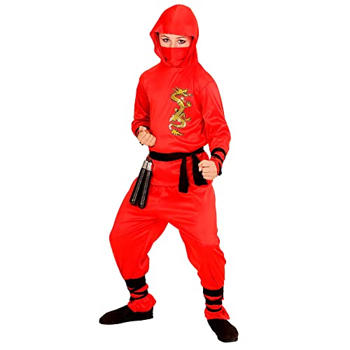 W WIDMANN MILANO Party Fashion - Disfraces Niños Dragón Rojo Ninja, guerrero, samurai, disfraces