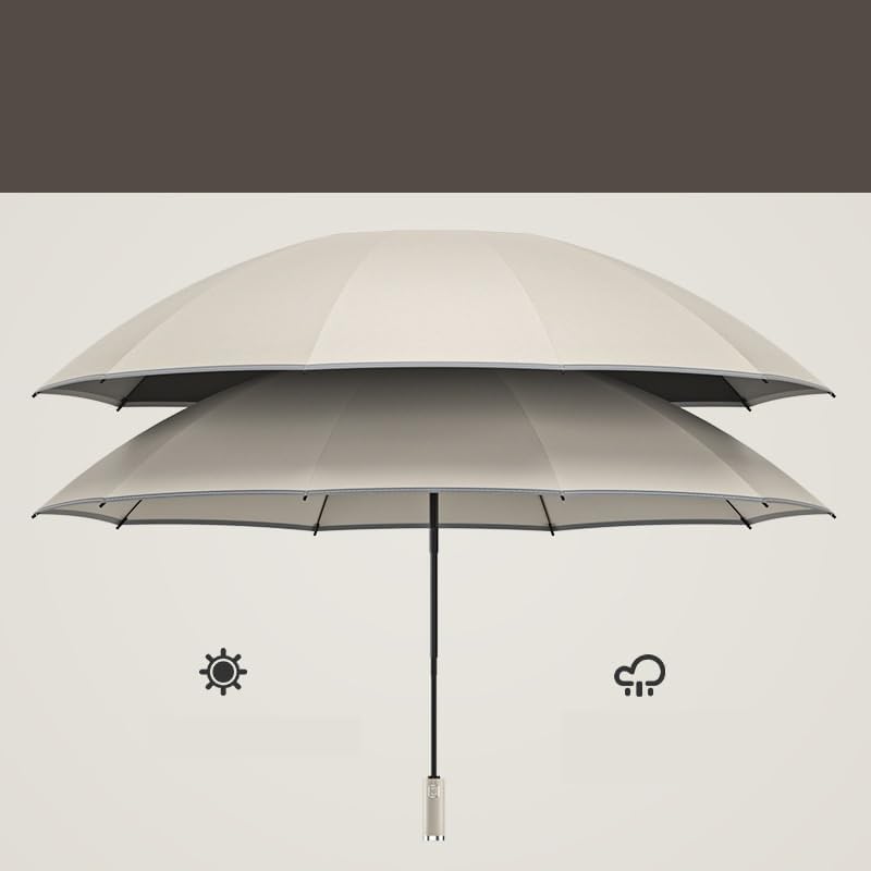Paraguas de Viaje a Prueba de Viento, Paraguas automático de Doble Capa, inverso, de Doble Color sólido, para Lluvia o Sol, Paraguas Plegable, Paraguas portátiles