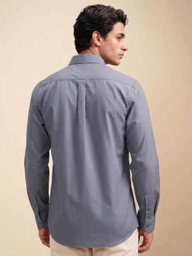 Image of Cozytton Men's Pure Cotton Solid Stylish Casual & Formal Wear Shirt | Stylish Regular Fit Full Sleeve Comfortable Office Party Trendy Shirt - Multi Color