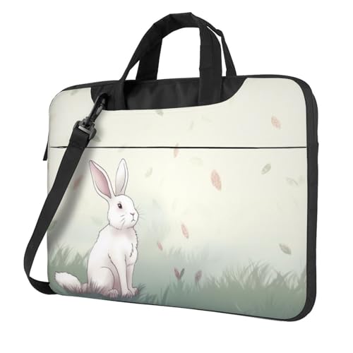 Sac ordinateur imprimé lapin pour l'école et le bureau avec bandoulière ergonomique