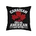 Funny Canadian American Moose Maple Leaf Patriotic Canada Throw Pillow