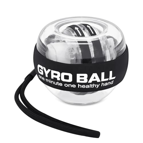 Viceda Wrist Gyro Ball, Autostart Wrist Exercise ball, Strengthening Wrists and Arms Muscles, Features LED Lights, Gyroscope for Training, Gifts for Fitness Enthusiasts, Men Gifts Technology Fun