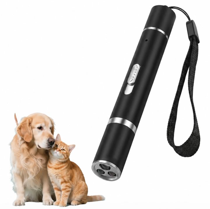GVVG Jouets Interactifs pour Chats Et Chiens, Stylo Rechargeable USB Pointeur avec 3 Modes Lumière LED Réglables Chat pour Exercice et Dressage Favorise...