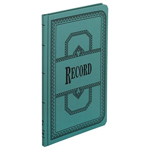 Boorum & Pease 66150R Record/Account Book, Record Rule, Blue, 150 Pages, 12 1/8 x 7 5/8 Cover