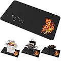 Large 65x40 inch under Grill Mats for Outdoor Grill - Double-sided Fireproof Fire Pit Mats for under Fire Pit Fireplace- Waterproof BBQ Mat under BBQ -Grill Floor Pad for Patio Deck Protector