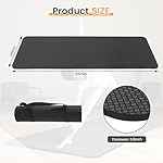 MABOZOO 0.5 Inch Walking Pad Mat, 55x24 Inch Non-Slip Treadmill Mat for Walking Pad, Treadmill, Bike, Exercise, Heavy Duty Workout Floor Protection for Carpet Floors(Black) - Image 2