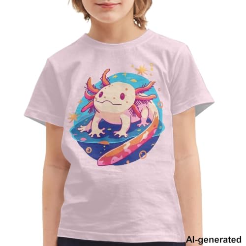 Image of Novelty 3D Graphic T Shirts for Kids Crew Neck Funny Animal Print Short Sleeve Girls Tshirts 3-16 Years