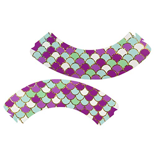 24 PCS Estampagem de ouro Cupcake Wrapper Requintado Sereia Bolo Wrapper Decoração de festa Baking S