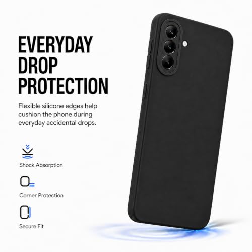 Image of ArmourPro Soft Silicone Back Cover for Samsung Galaxy A37 | Black